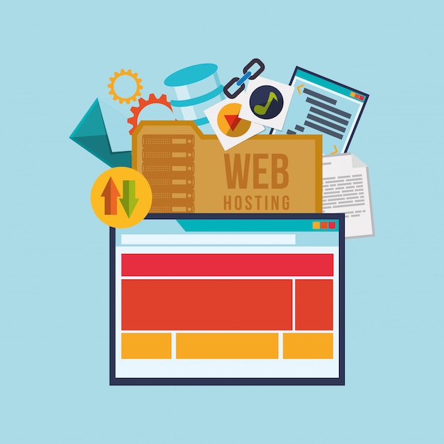 Vector web hosting design