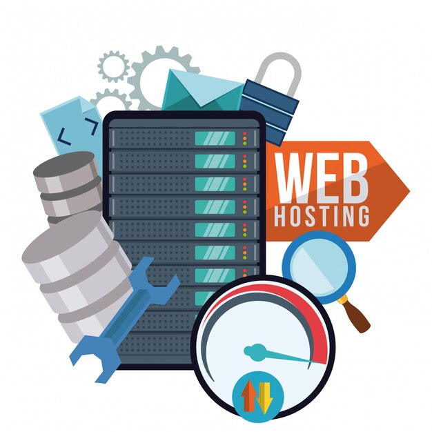 Web hosting ontwerp.