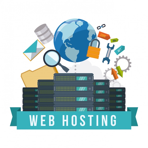 Web hosting ontwerp.