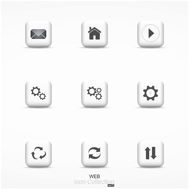 Web icon collection Main vector icons for your design and ideas