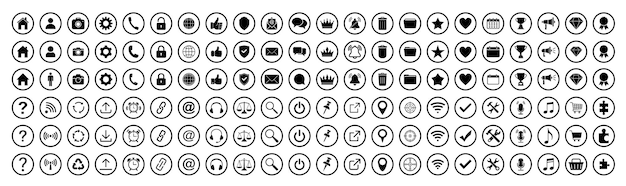 Web icon set Home e-mail adres globe chat bericht e-mail telefoon informatie ondersteuning zoek