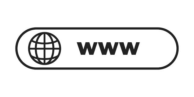 Вектор Веб-иконка www вектор изолированный символ браузера