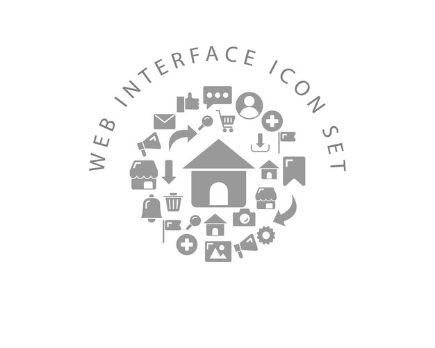 Web interface icon decorontwerp