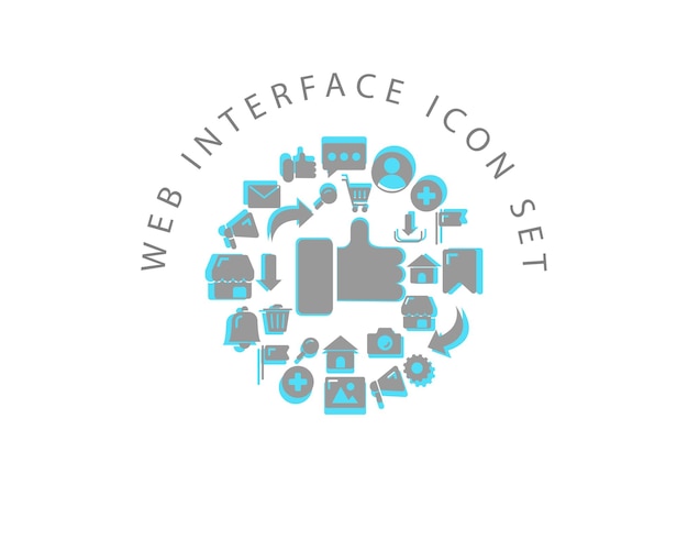 Webインターフェイスのアイコンセットのデザイン