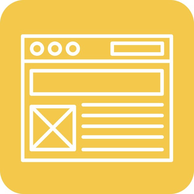 Web Layout vector icoon Kan worden gebruikt voor Codering en Ontwikkeling iconen