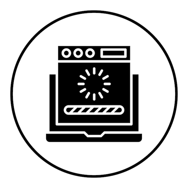 Web loading vector icon can be used for coding and development iconset