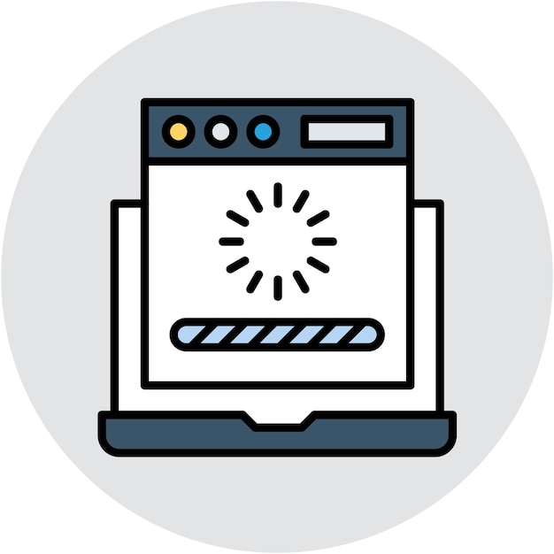 Web Loading Vector Illustratie Stijl