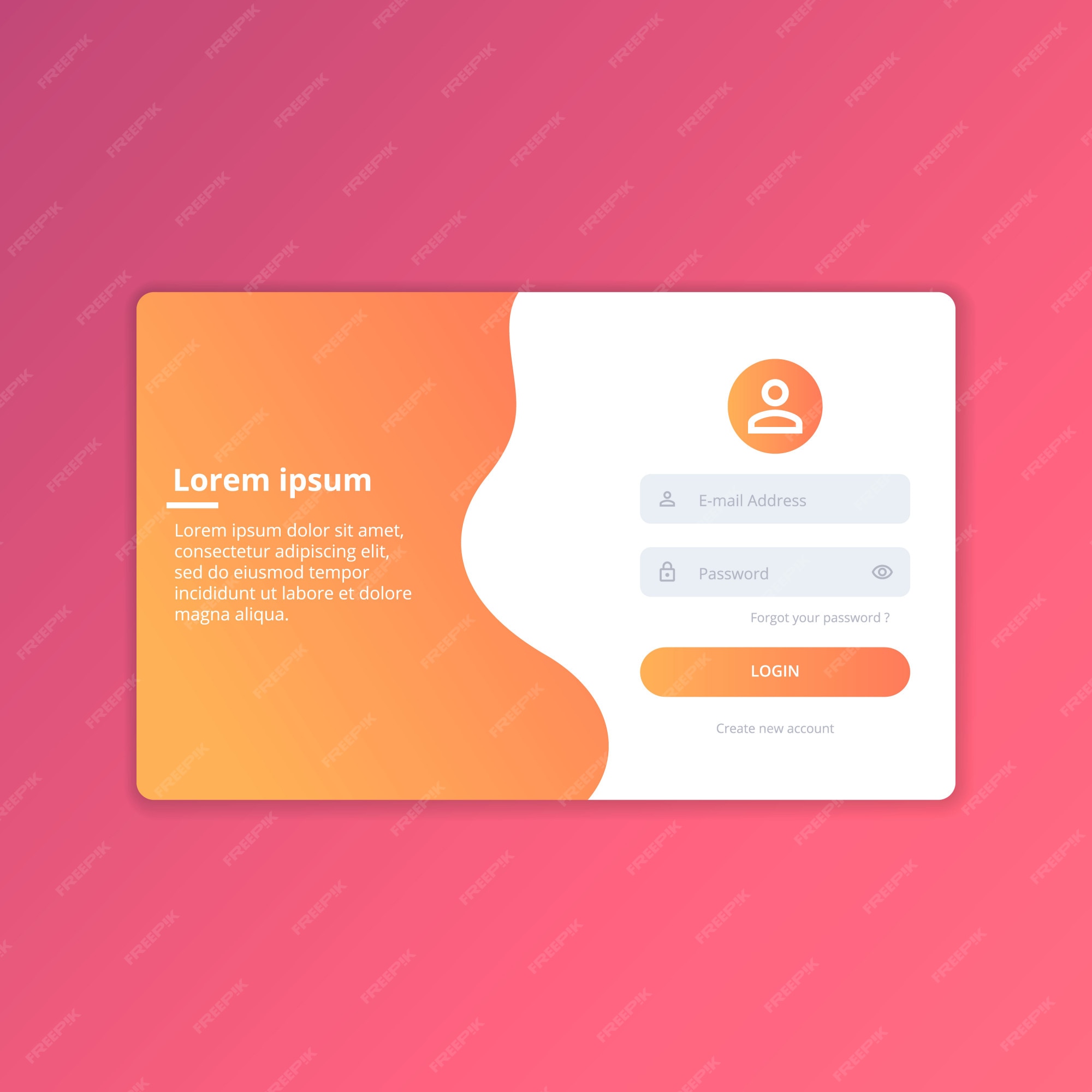 Premium Vector | Web Login Ui Design Template Vector