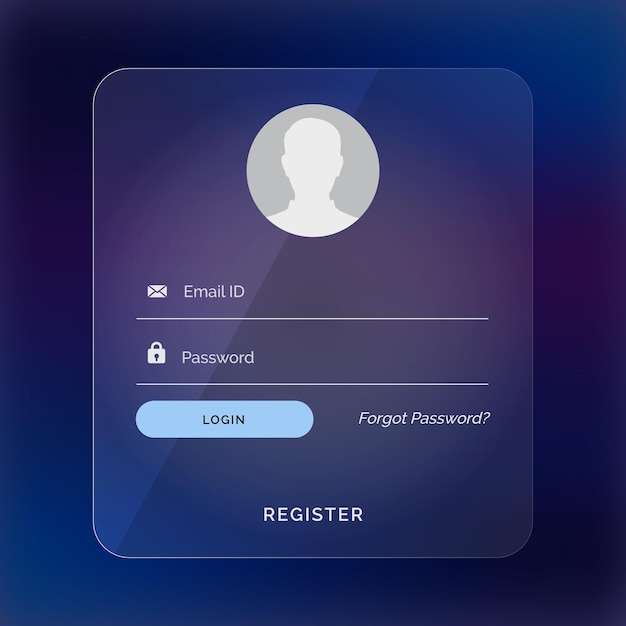 Vector web login vector template