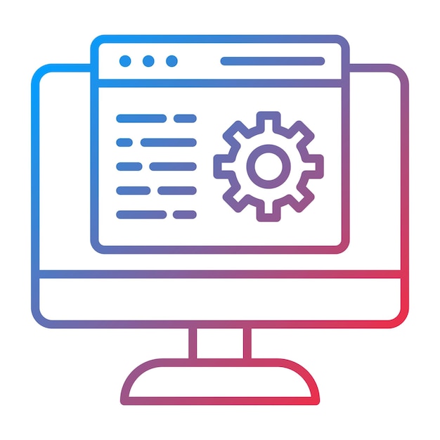 web maintenance icon vector image can be used for coding and development