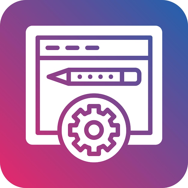 Vector web management icon style