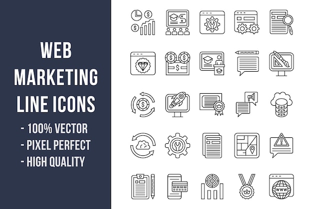 Web Marketing Line Icons