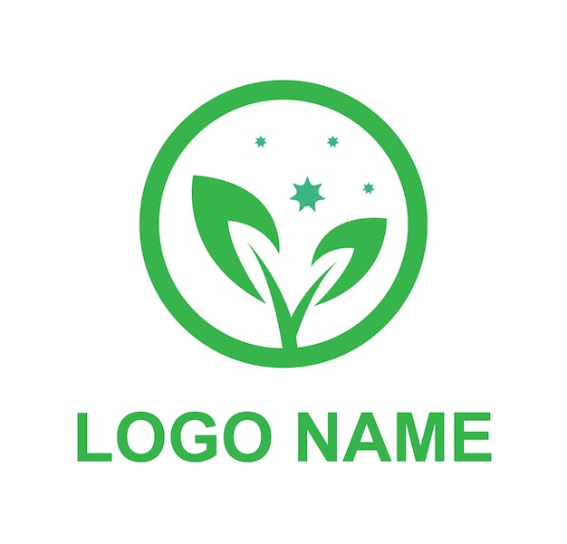 Web natural health and greenery logo