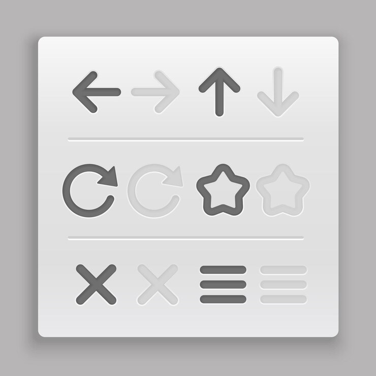 Vector web navigation buttons clipart design elements