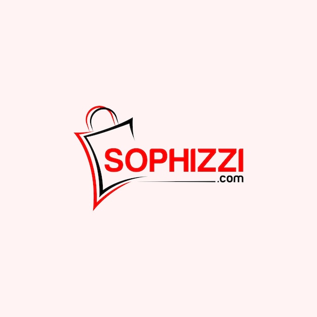 Vettore logo dello shopping online sul web