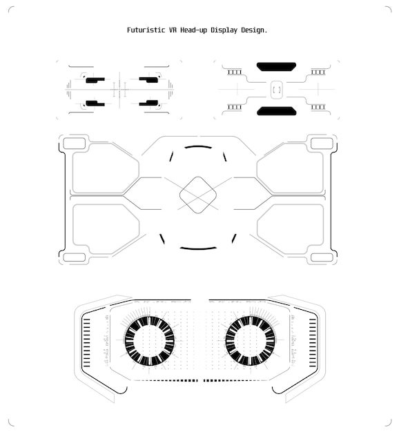 Web ontwerpconcept. Computergames concept. Vector spel ui. Digitaal gadget. Vector toekomstige infographic illustratie. Futuristische technologie hud-scherm.