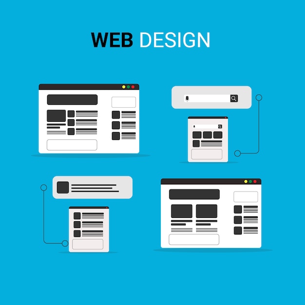 Vector web ontwerpconcept