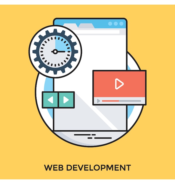 Web ontwikkeling platte vector pictogram