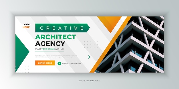 Web page cover banner for corporate architect agency