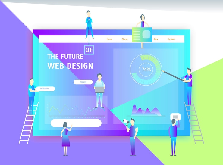 Vector web page design concept banner card vector