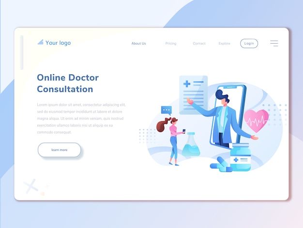 web page design templates for online medical support