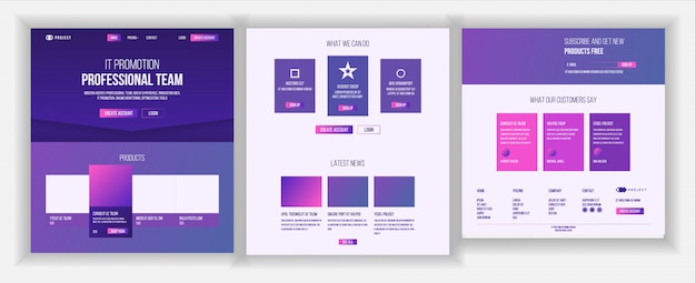 Vector web page design
