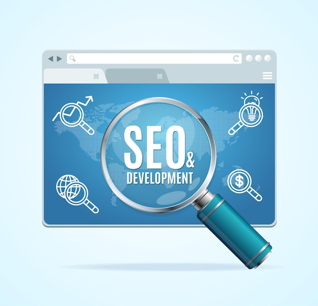 Web Page Search Engine Seo Concept Vector