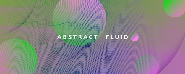 Web page template wave lines and abstract geometric shapes