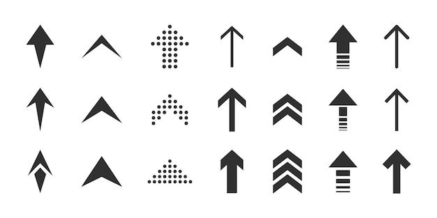Web pijl icoon ingesteld in verschillende stijl Cursor en pointer icons collectie vector illustratie