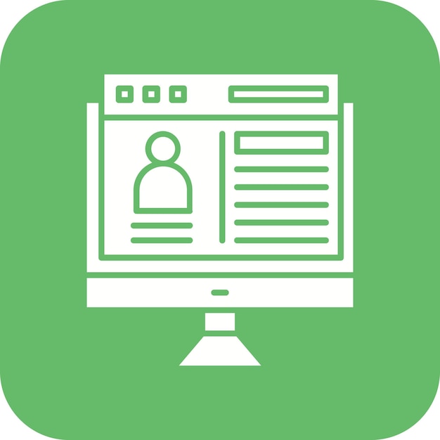 Векторная икона веб-портфолио может использоваться для SEO и SEM