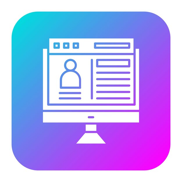 Web Portfolio vector icoon Kan worden gebruikt voor SEO en SEM iconset