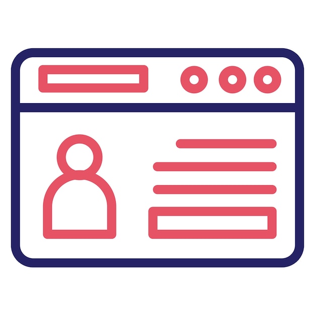 Web Portfolio vector icoontje illustratie van SEO en SEM icoonset