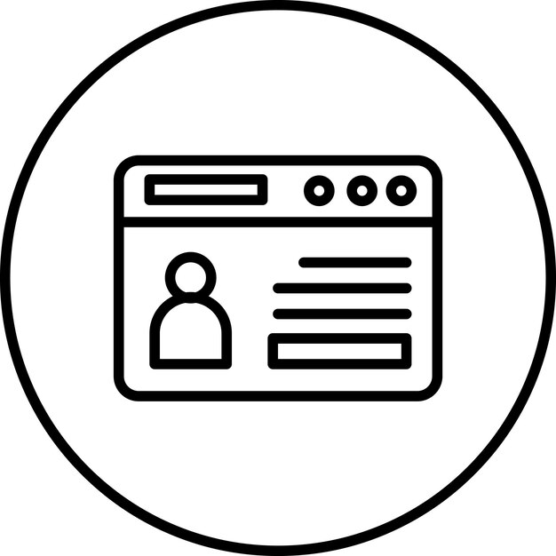 Web Portfolio vector icoontje illustratie van SEO en SEM icoonset