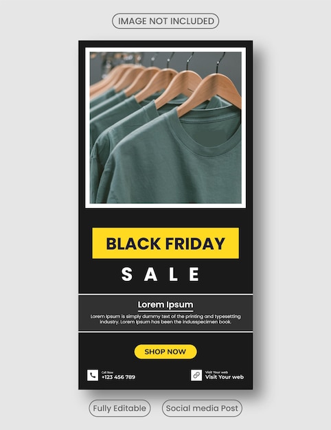 Web poster template with space for the photo. Use for web template