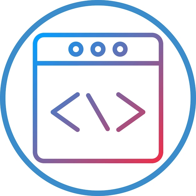 Vector web programming icon style