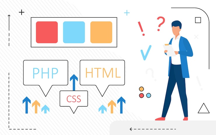 Vector web programming using coding languages features