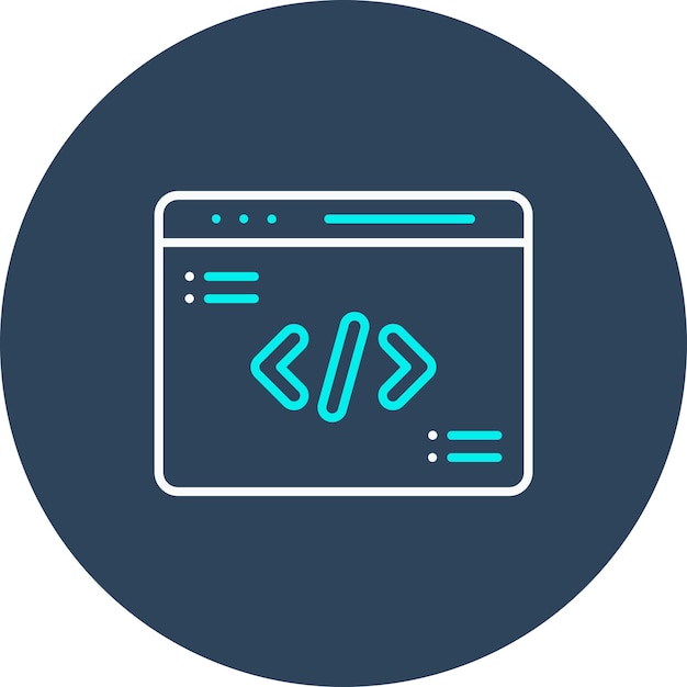 Vector web programming vector icon can be used for learning iconset