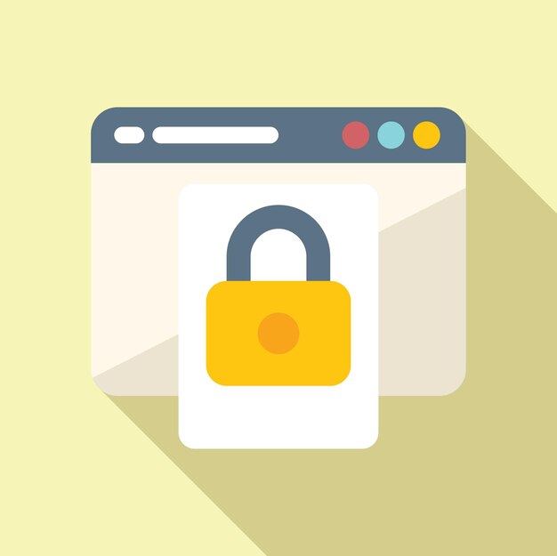 Web 安全なアイコン フラット ベクトル データ プライバシー 安全なサイバー