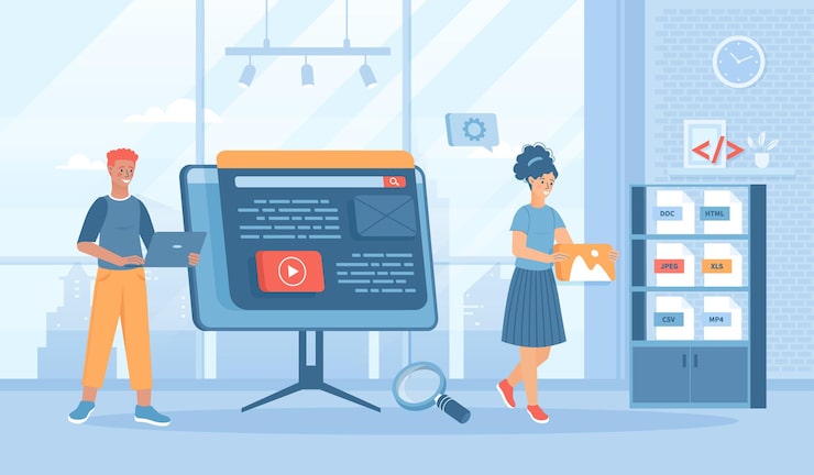 Vector web scraping technology for collecting data from web pages extracting content and data from websit