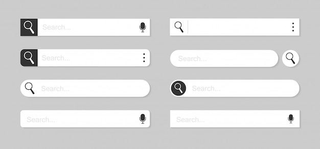 Vector web search bars illustration