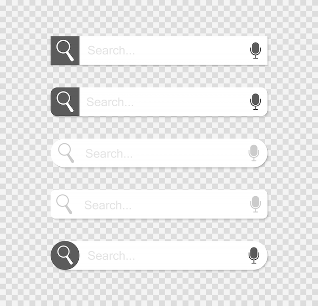 Web search bars vector illustration