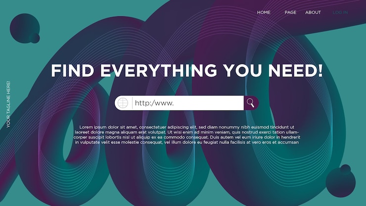 Vector web searching bar template