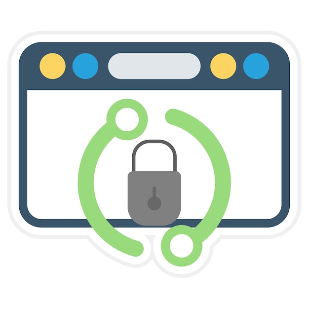 Vector web security flat illustration