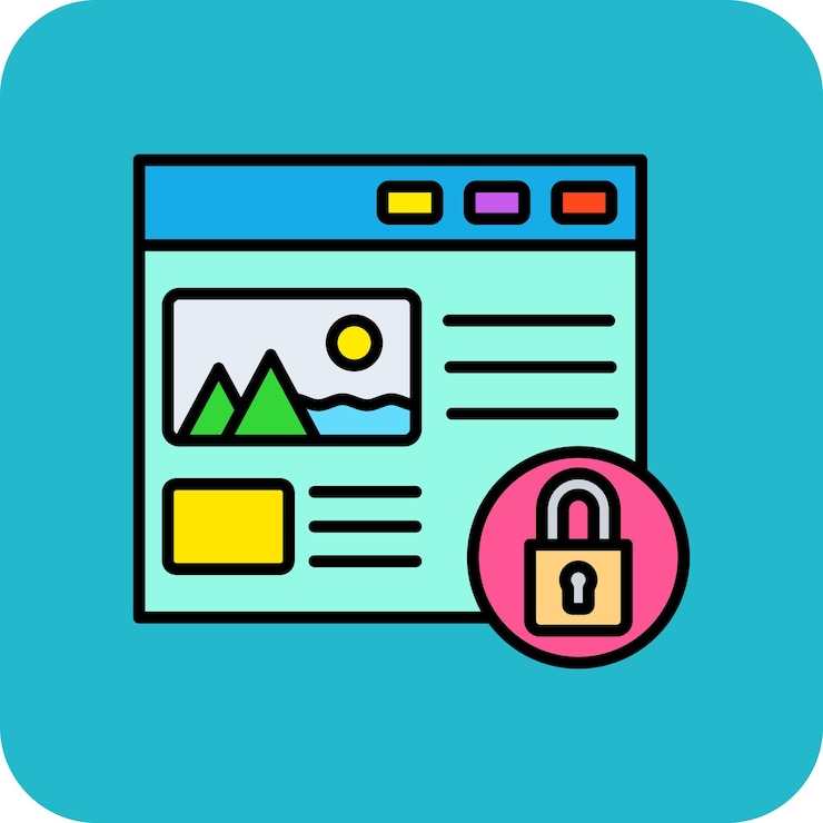 Vector web security icon