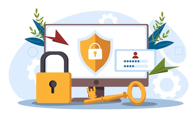 Web security vector concept