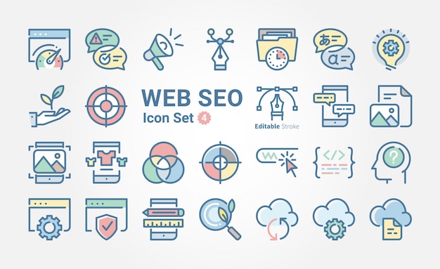 Web SEO icon collection 