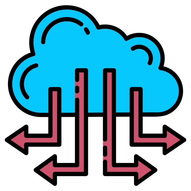 Web server nodes connection remote machine cdn network concept cloud connection vector cloud compute