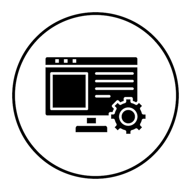 웹 설정 터 일러스트레이션