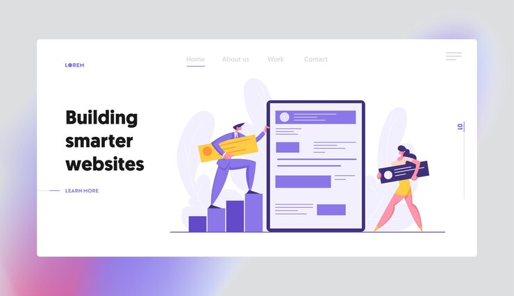 Vector web software development concept landing page set