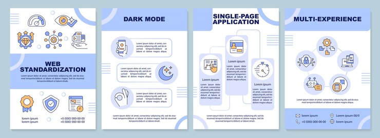 Vector web standardization brochure template